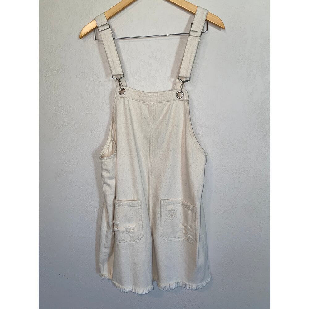 POL Cream Short Overalls Size L
